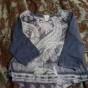 Sz XL ColdWater Creek 3/4 sleeve Top blouse shirt